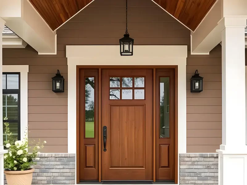 wood front door